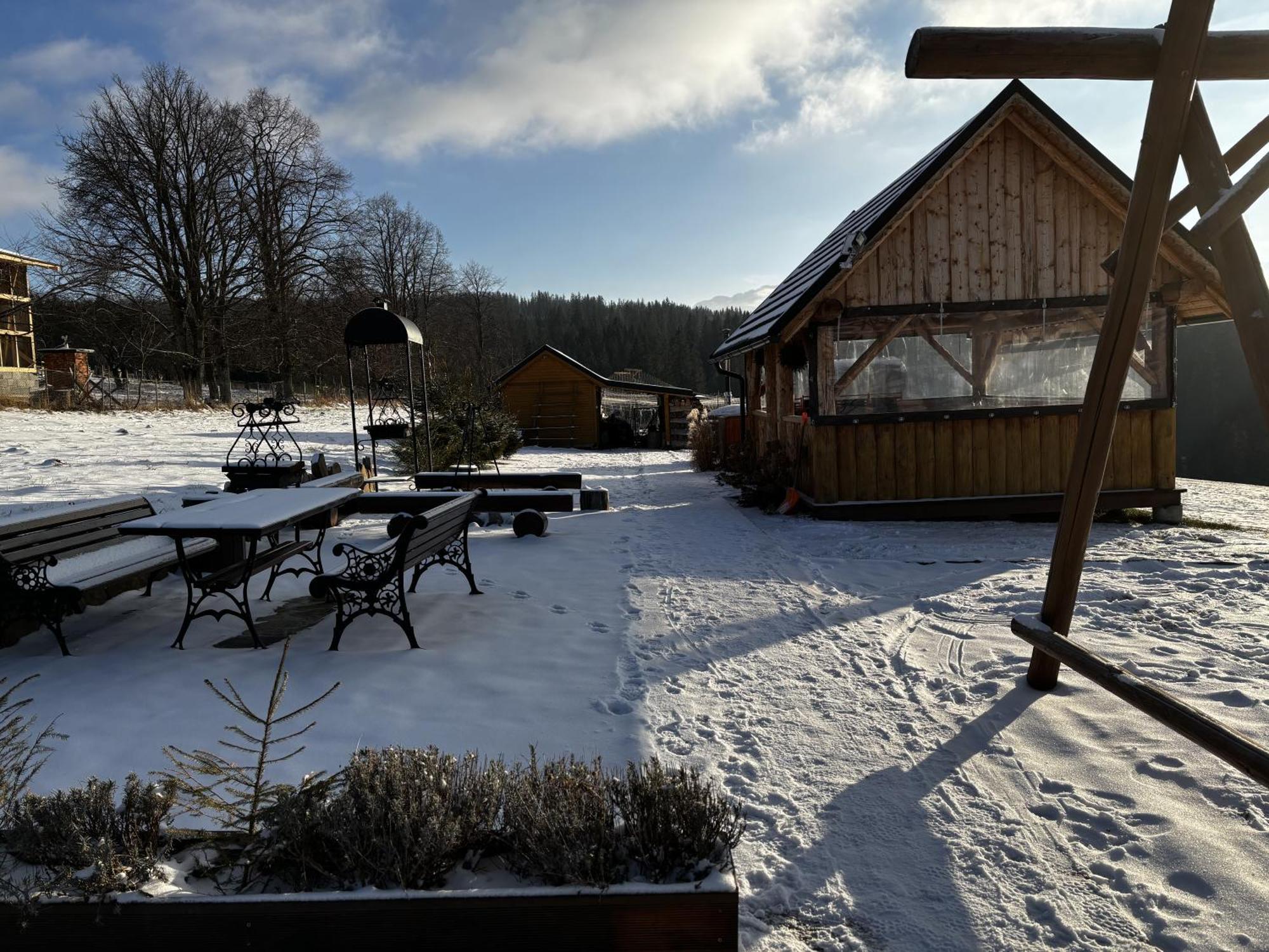Witowianskie Domki Z Kominkiem, Jacuzzi I Sauna Dzianisz Exterior foto
